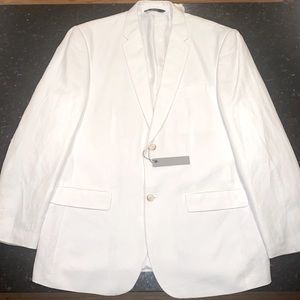 Pure White Perry Ellis men’s linen blazer 46R